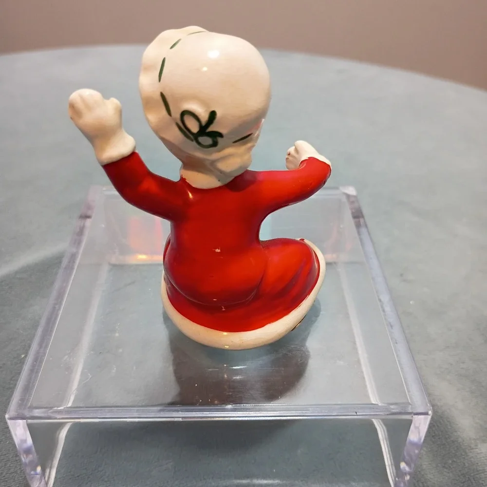 Vintage Lipper & Mann Mrs Claus Figurine Japan 707 Christmas Ceramic Red White